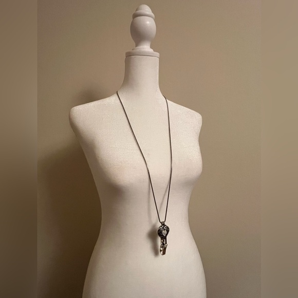 Brighton Reno Heart Badge Clip Necklace - Picture 3 of 4